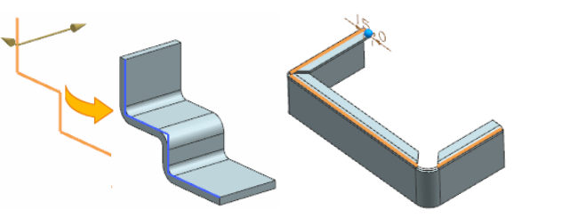 NX Sheet Metal Contour Flange